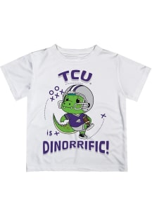 Vive La Fete TCU Horned Frogs Infant Dino-Riffic Short Sleeve T-Shirt White