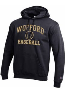 Champion Wofford Terriers Mens Black Powerblend Long Sleeve Hoodie