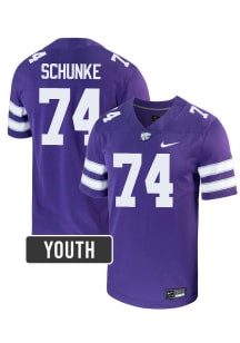 Navarro Schunke K-State Wildcats Youth Purple Nike NIL Name And Number Football Jersey