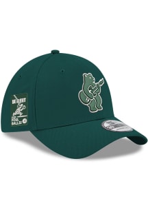 New Era Chicago Cubs Mens Green Be Alert For Foul Balls Side Patch Tonal 39THIRTY Flex Hat