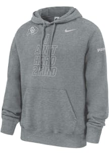 Deion Sanders  Nike Colorado Buffaloes Mens Grey Heather I Ain't Hard 2 Find Long Sleeve Hoodie