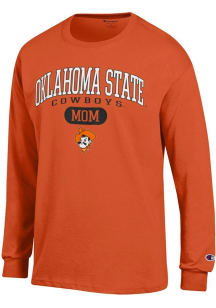 Champion Oklahoma State Cowboys Orange Pill Box Mom Jersey Long Sleeve T Shirt