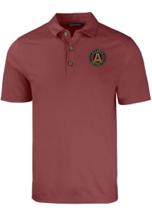 Cutter and Buck Atlanta United FC Mens Burgundy Forge Recycled Short Sleeve Polo
