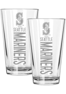 Seattle Mariners Pinnacle 2 Pack 16oz Pint Glass - White