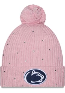 New Era Penn State Nittany Lions Pink Cuff Pom Womens Knit Hat