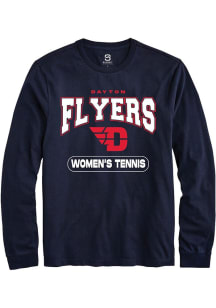 Summit Sportswear Dayton Flyers Navy Blue Women's Tennis Long Sleeve T Shirt