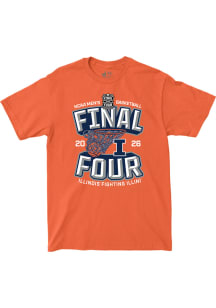 Illinois Fighting Illini Orange 2026 Men's Basketball Final Four Bound Short Sleeve Fashion T Shir..