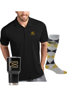 Emporia State Hornets Mens Black Dad Gift Set Short Sleeve Polo
