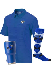 Grand Valley State Lakers Mens Blue Dad Gift Set Short Sleeve Polo