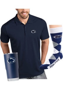 Penn State Nittany Lions Mens Navy Blue Dad Gift Set Short Sleeve Polo