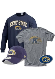 Kent State Golden Flashes Mens Grey Gift Pack Sets Long Sleeve Crew Sweatshirt