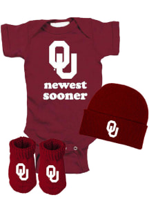Oklahoma Sooners Baby Cardinal Baby Gift Set One Piece
