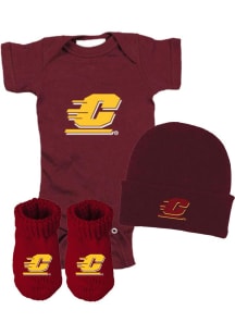 Central Michigan Chippewas Baby Maroon Baby Gift Set One Piece