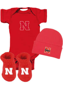 Nebraska Cornhuskers Baby Red Baby Gift Set One Piece