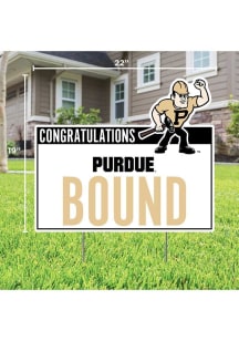 Purdue Boilermakers School Bound Yard Sign - White