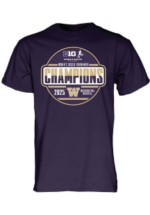 Blue 84 Washington Huskies Purple Big Ten Womens Soccer Tournament Champions Short Sleeve T Shirt