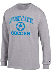 Champion Buffalo Bulls Grey Soccer Jersey Long Sleeve T Shirt