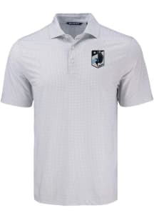 Cutter and Buck Minnesota United FC Mens Grey Pike Diamond Dot Short Sleeve Polo