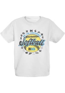 Blue 84 Big Ten Youth White 2025 Big Ten Softball Short Sleeve T-Shirt