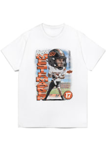 Drew Mestemaker Oklahoma State Cowboys White NIL Football Bobblehead Short Sleeve Player T Shirt