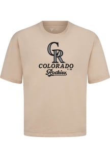 Levelwear Colorado Rockies Brown Signature Knit Team Surge Short Sleeve Fashion T Shirt