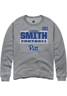 Synkwan Smith Pitt Panthers Mens Graphite Football NIL Stacked Box Player Crew