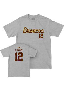 Broc Lowry Western Michigan Broncos Youth Grey NIL Script Player Tee