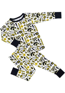 Iowa Hawkeyes Kids White Multi Logo Loungewear PJ Set