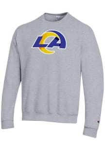 Champion Los Angeles Rams Mens Grey Powerblend Long Sleeve Crew Sweatshirt
