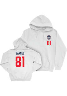 Logan Barnes UConn Huskies Mens White NIL Logo Player Hood