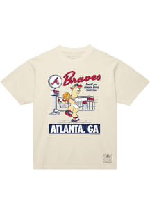 Mitchell and Ness Atlanta Braves White Deli Short Sleeve T Shirt