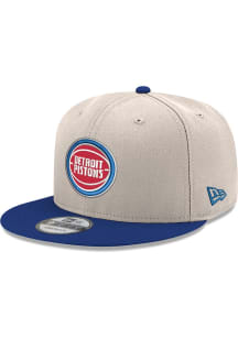 New Era Detroit Pistons White 2T 9FIFTY Mens Snapback Hat