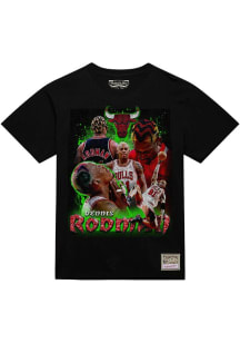 Dennis Rodman Chicago Bulls Black Vintage Hype Short Sleeve Fashion Player T Shirt