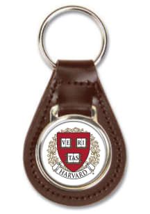 Harvard Crimson Leather Key Fob Keychain - Maroon