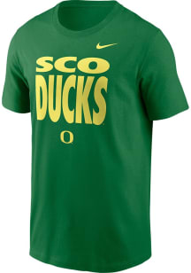 Nike Oregon Ducks Green Team Issue Slogan Short Sleeve T Shirt