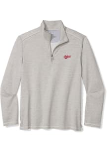 Tommy Bahama Indiana Hoosiers Mens Black Coasta Vera Long Sleeve Qtr Zip Pullover