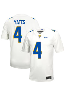 Bryce Yates  Nike Pitt Panthers White NIL Name And Number Football Jersey