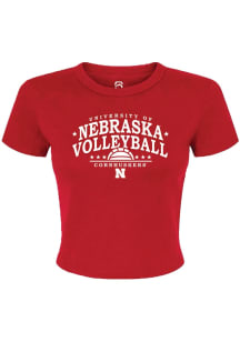Summit Sportswear Nebraska Cornhuskers Womens Red Volleyball Short Sleeve T-Shirt