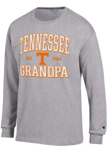 Champion Tennessee Volunteers Grey Est. Date Grandpa Jersey Long Sleeve T Shirt
