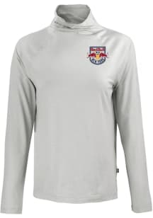 Cutter and Buck New York Red Bulls Womens Grey Coastline Eco Funnel Neck Crew Sweatshirt