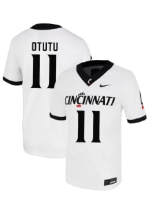 Chidera Otutu  Nike Cincinnati Bearcats White NIL Name And Number Football Jersey