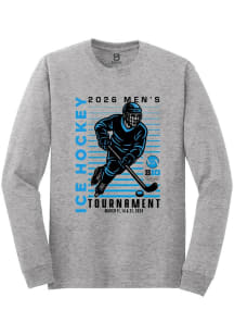 Summit Sportswear Big Ten Grey 2026 Men's Ice Hockey Tournament Long Sleeve T Shirt