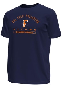 Under Armour Cal State Fullerton Titans Navy Blue Name Tech Stretch Short Sleeve T Shirt