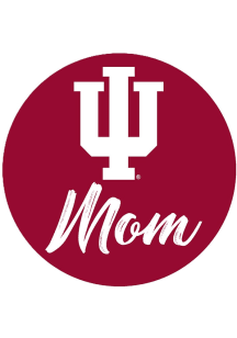 Indiana Hoosiers 3" Mom Button - Red