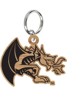 Drexel Dragons Wood Keychain - Brown
