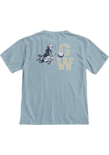 Blue 84 George Washington Revolutionaries Navy Blue Front Back Overdyed Short Sleeve T Shirt
