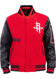 Mens Houston Rockets Pro Standard Mens Old English Wool Heavyweight Jacket - Red