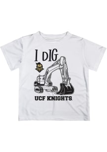 Vive La Fete UCF Knights Toddler White Excavator Short Sleeve T-Shirt