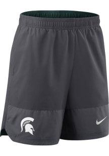 Nike Michigan State Spartans Mens Anthracite DriFit Knit Practice Shorts
