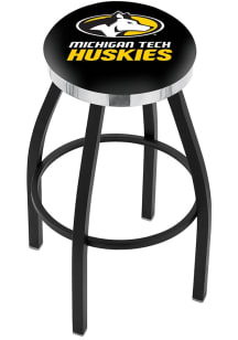 Michigan Tech Huskies Chrome Seat Pub Stool - Black